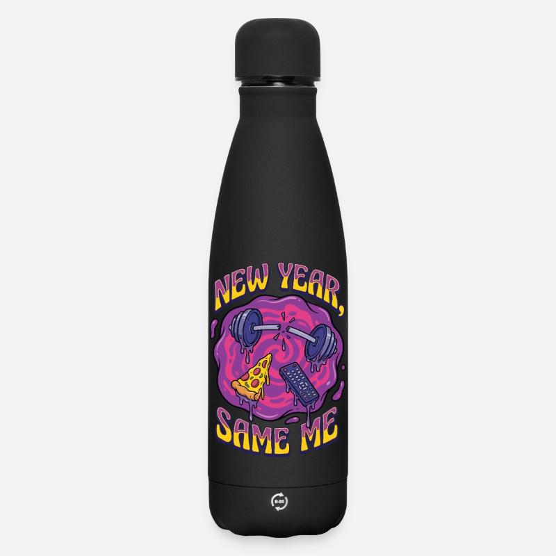 New Year, the same I - Matte Insulated Water Bottle 500 ml - black