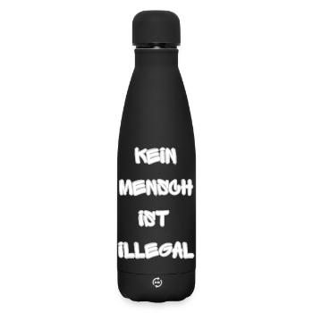 Personne n’est illégal - Bouteille isotherme SOFT TOUCH 500 ml - noir - Devant