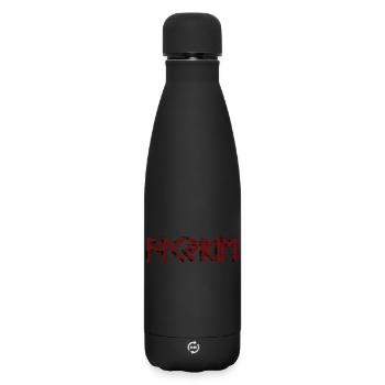 Lettres Valkyrie runes rouges - Bouteille isotherme SOFT TOUCH 500 ml - noir - Devant