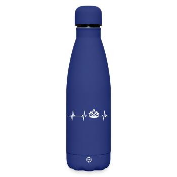 Carpenter's guild sign heartbeat carpenter - Matte Insulated Water Bottle 500 ml - dark blue  - Front
