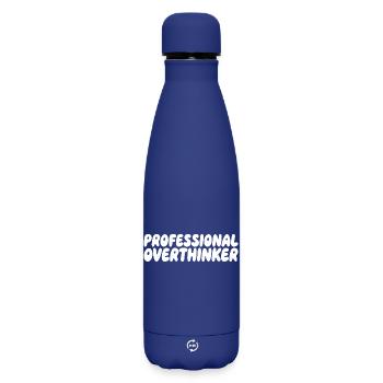 Expression professionnelle sur l’humour du trop réfléchisseur - Bouteille isotherme SOFT TOUCH 500 ml - bleu foncé  - Devant