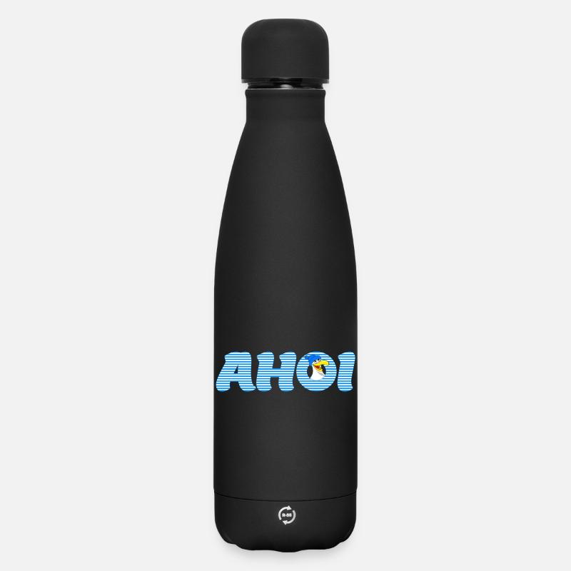 Appelez Ahoy avec Seagull - Bouteille isotherme SOFT TOUCH 500 ml - noir