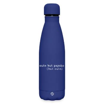 Petite faute de frappe mignonne mais psychopathe - Bouteille isotherme SOFT TOUCH 500 ml - bleu foncé  - Devant