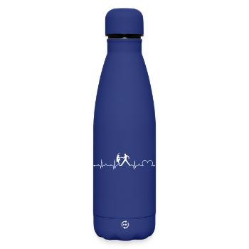 Cha-cha Dancer Ballroom Latin Dance - Matte Thermosflasche 500 ml - Dunkelblau  - Vorne