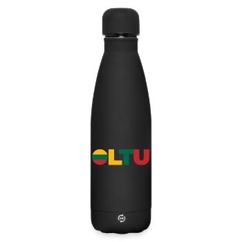 Lithuania - Matte Insulated Water Bottle 500 ml - black - Front