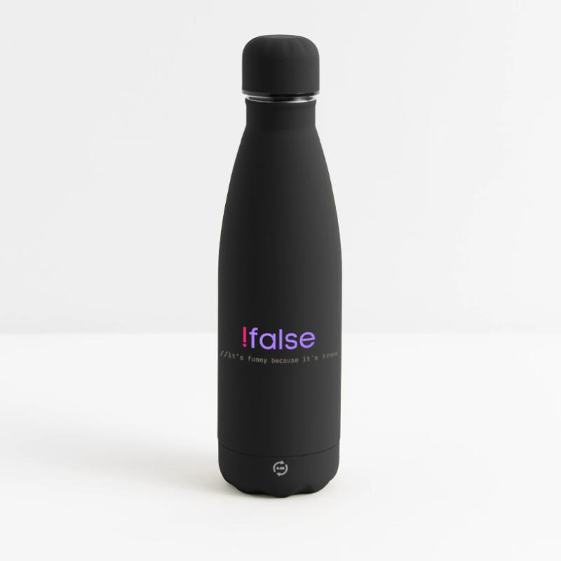 Jeu de mots sur la programmation Ifalse Funny Coder Bouteille isotherme SOFT TOUCH 500 ml