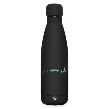 Pick-up Herzschlag-Geländewagen - Matte Thermosflasche 500 ml - Schwarz - Vorne