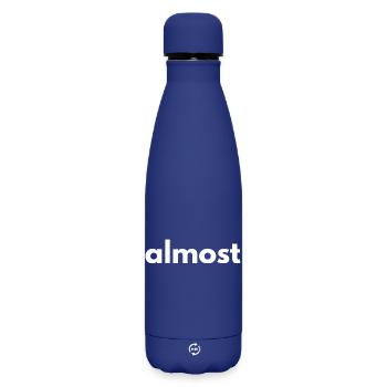 Lustiges Wort: "Fast" - Matte Thermosflasche 500 ml - Dunkelblau  - Vorne