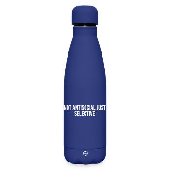 Introvert Humor Tee - Matte Thermosflasche 500 ml - Dunkelblau  - Vorne
