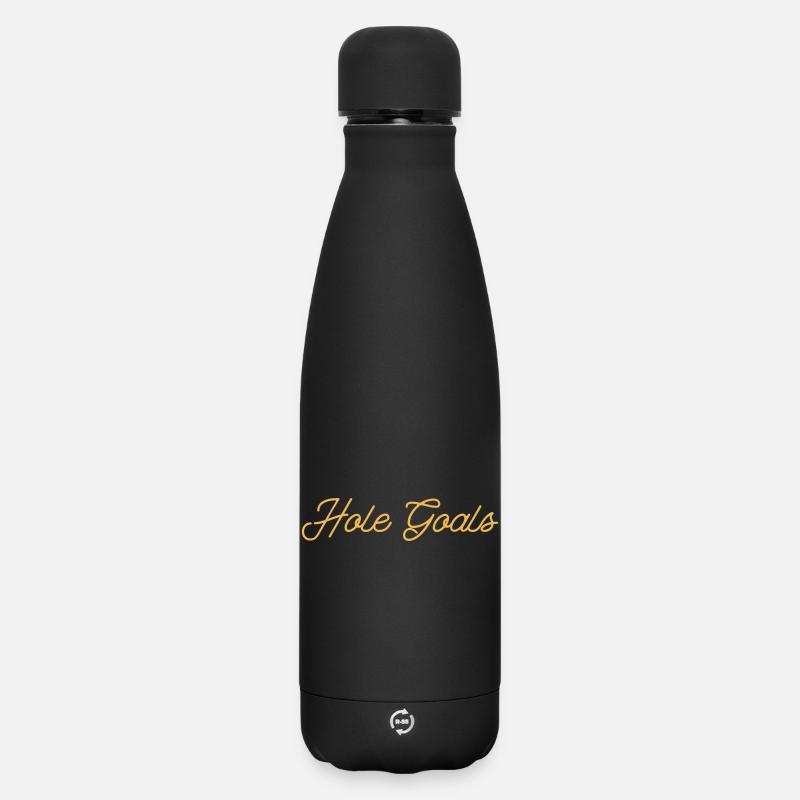 Hole Goals Golf Saying - Matte Insulated Water Bottle 500 ml - black
