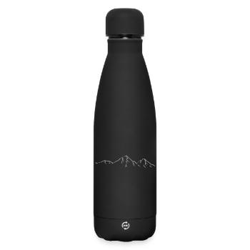 Montagnes Randonnée Paysage montagneux - Bouteille isotherme SOFT TOUCH 500 ml - noir - Devant