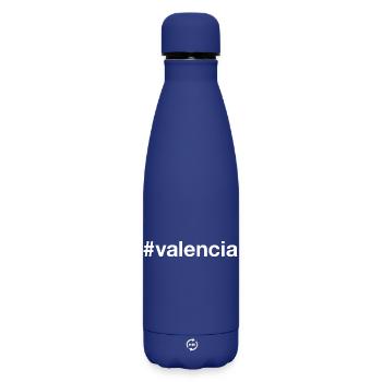 VALENCIA Hashtag - Matte Insulated Water Bottle 500 ml - dark blue  - Front