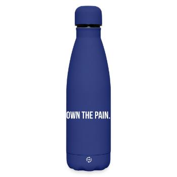 Ligne grise - Bouteille isotherme SOFT TOUCH 500 ml - bleu foncé  - Devant