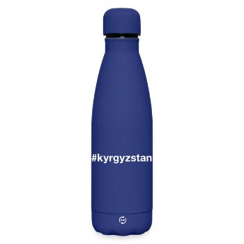 Kyryzstan Kirgistan Hashtag - Matte Thermosflasche 500 ml - Dunkelblau  - Vorne