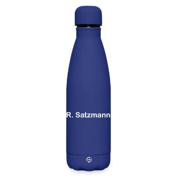 R. Satzmann - Matte Thermosflasche 500 ml - Dunkelblau  - Vorne