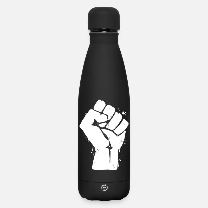 Poing de rébellion - Bouteille isotherme SOFT TOUCH 500 ml - noir