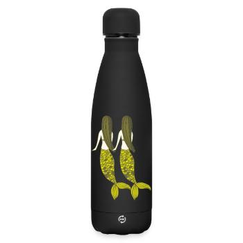 meerjungfrau 2er pack - Matte Thermosflasche 500 ml - Schwarz - Vorne