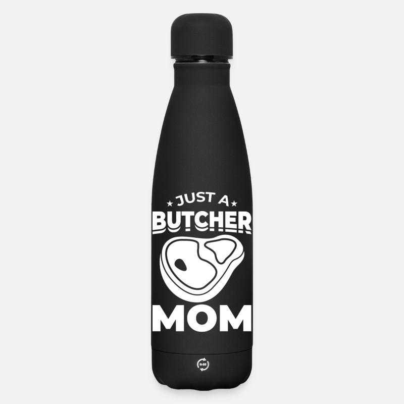 Nur eine Metzger Mutter - Matte Thermosflasche 500 ml - Schwarz