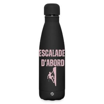 Eskalation zuerst - Matte Thermosflasche 500 ml - Schwarz - Vorne