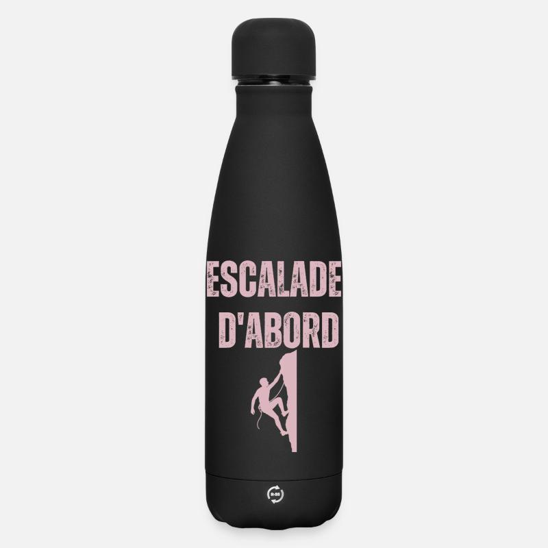 Escalade d'abord - Bouteille isotherme SOFT TOUCH 500 ml - noir
