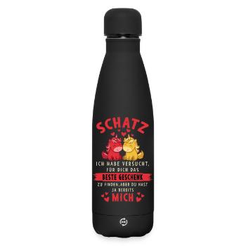 Honey, you already have me unicorn design - Matte Insulated Water Bottle 500 ml - black - Front