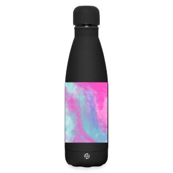 Gradient- Spring personalisierbar - Matte Thermosflasche 500 ml - Schwarz - Vorne