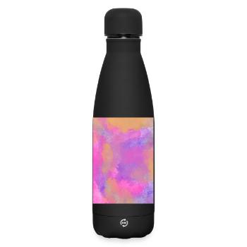 Gradient - Flieder personalisierbar - Matte Thermosflasche 500 ml - Schwarz - Vorne
