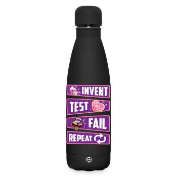 Inventer, tester, échouer, répéter - Bouteille isotherme SOFT TOUCH 500 ml - noir - Devant
