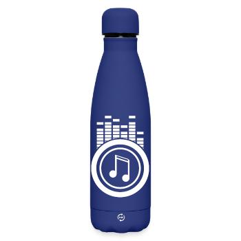 Musik, Musikfan, Musik hören - Matte Thermosflasche 500 ml - Dunkelblau  - Vorne