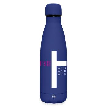 St. John's Cross - Matte Insulated Water Bottle 500 ml - dark blue  - Front