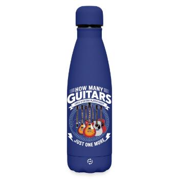 Guitarist Guitar - Matte Insulated Water Bottle 500 ml - dark blue  - Front