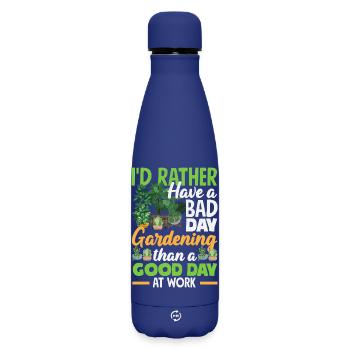 Garten- Und Pflanzenliebhaber Geschenke - Matte Thermosflasche 500 ml - Dunkelblau  - Vorne