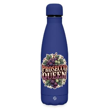 Prosecco-Queen-Party - Matte Thermosflasche 500 ml - Dunkelblau  - Vorne