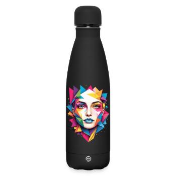 Art du visage moderne - Bouteille isotherme SOFT TOUCH 500 ml - noir - Devant