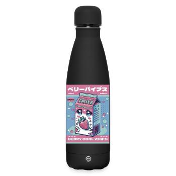 Berry Cool Vibes - Matte Insulated Water Bottle 500 ml - black - Front