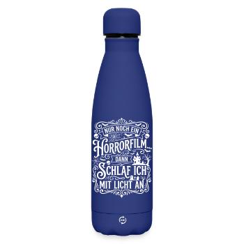 Just a horror movie lights on - Matte Insulated Water Bottle 500 ml - dark blue  - Front
