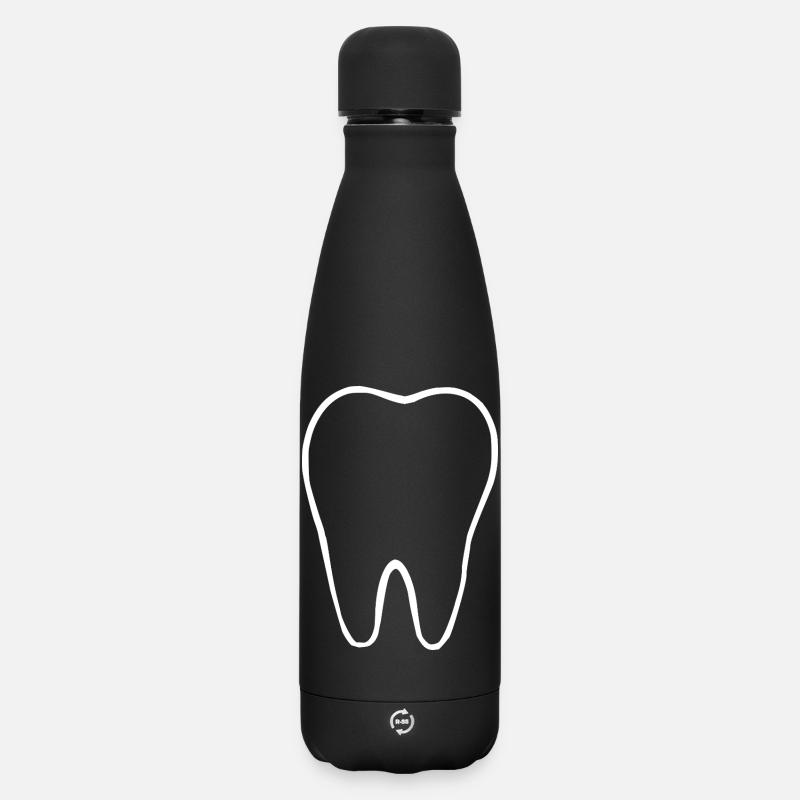 Dent, dents, dentiste - Bouteille isotherme SOFT TOUCH 500 ml - noir