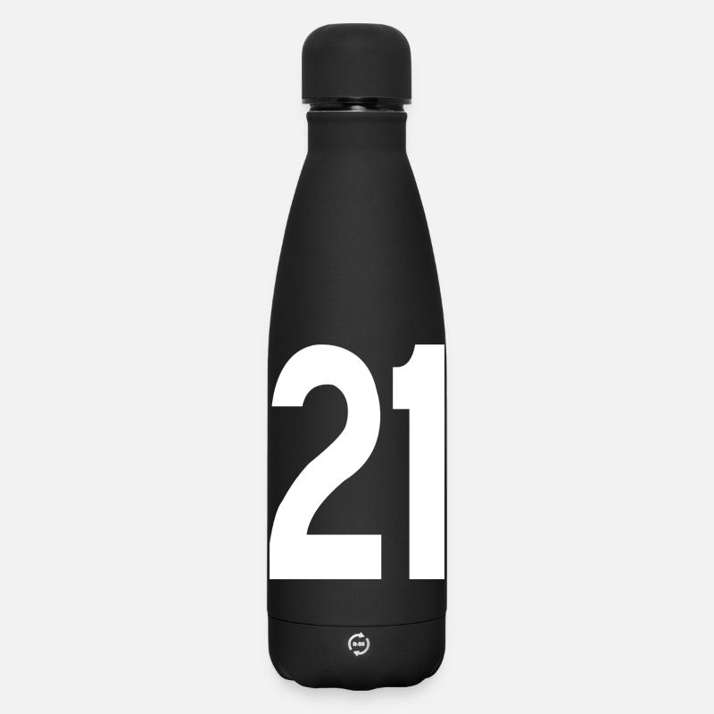 Numéro 21 - Bouteille isotherme SOFT TOUCH 500 ml - noir