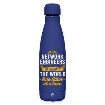 Network Engineer Programmer Computer Scientist - Matte Insulated Water Bottle 500 ml - dark blue  - Front