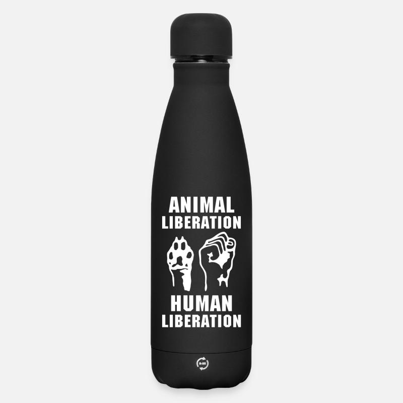 Befreiung der Tiere - Matte Thermosflasche 500 ml - Schwarz
