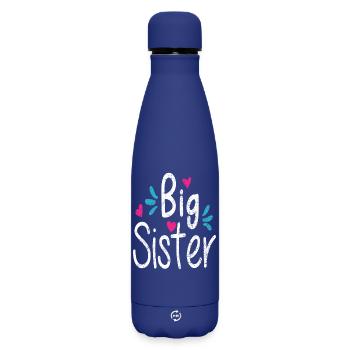BIG SISTER, la grande sœur - Bouteille isotherme SOFT TOUCH 500 ml - bleu foncé  - Devant
