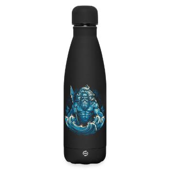 Poseidon - Matte Thermosflasche 500 ml - Schwarz - Vorne