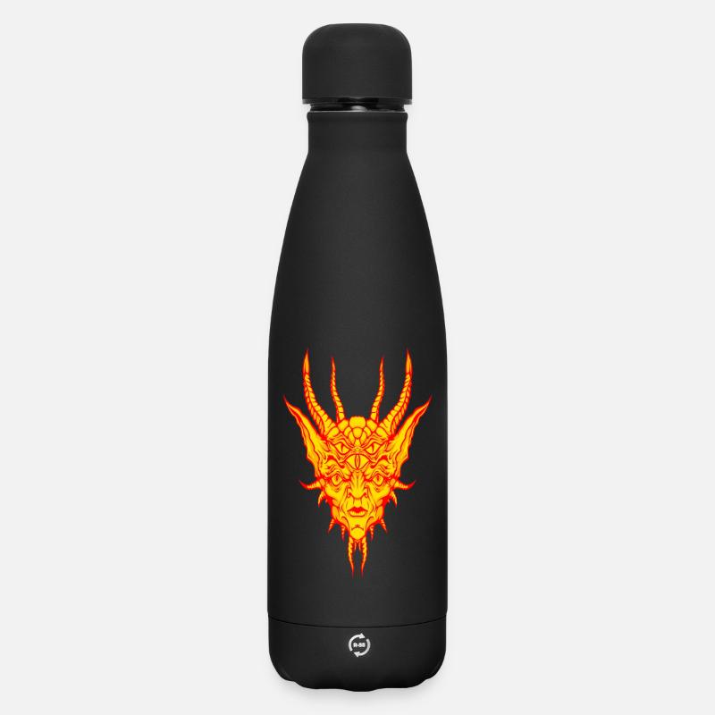 Fire Demon - Matte Insulated Water Bottle 500 ml - black