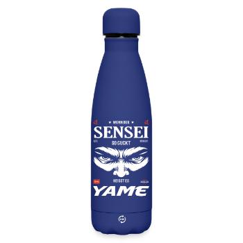 Sensei Evil Eye – Yame Design - Matte Insulated Water Bottle 500 ml - dark blue  - Front