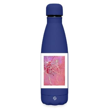 Abstrakte rosa Reflexionen - Matte Thermosflasche 500 ml - Dunkelblau  - Vorne
