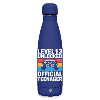 Level 13 freigeschalteter offizieller Teenager - Matte Thermosflasche 500 ml - Dunkelblau  - Vorne