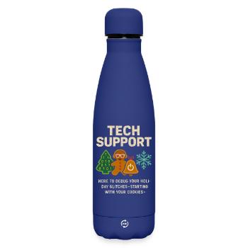 Admin Weihnachtsgeschenk IT Support Debugging - Matte Thermosflasche 500 ml - Dunkelblau  - Vorne