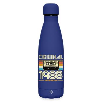 Originale Retro-Hits von 1988 - Matte Thermosflasche 500 ml - Dunkelblau  - Vorne