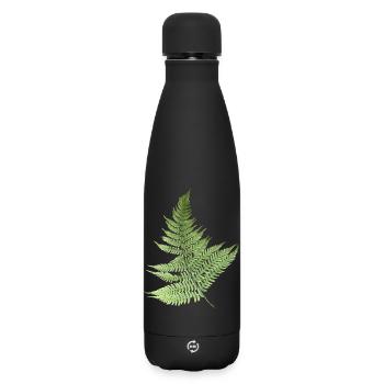 Farn Blätter Farnblätter grün - Matte Thermosflasche 500 ml - Schwarz - Vorne