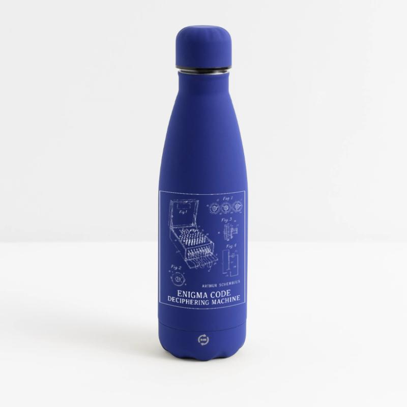 Illustration de la machine à déchiffrer le code Enigma Bouteille isotherme SOFT TOUCH 500 ml